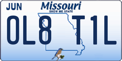 MO license plate OL8T1L