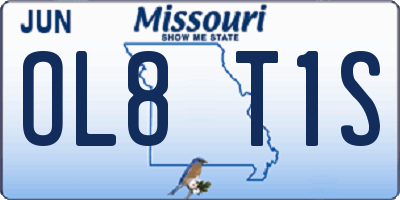 MO license plate OL8T1S