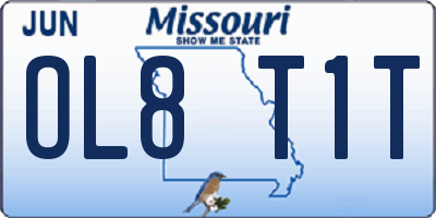 MO license plate OL8T1T