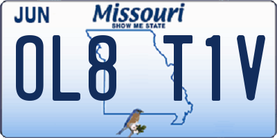 MO license plate OL8T1V