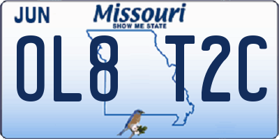 MO license plate OL8T2C