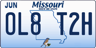 MO license plate OL8T2H
