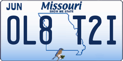 MO license plate OL8T2I