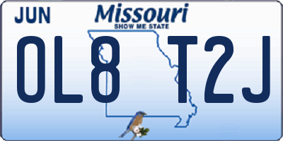 MO license plate OL8T2J