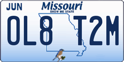 MO license plate OL8T2M