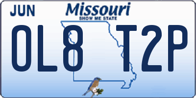 MO license plate OL8T2P