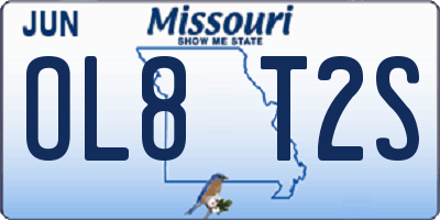 MO license plate OL8T2S