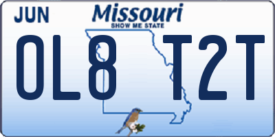 MO license plate OL8T2T