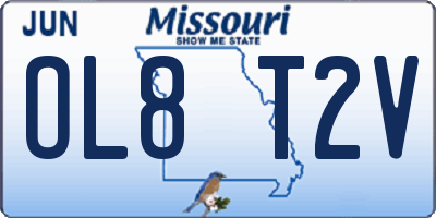 MO license plate OL8T2V