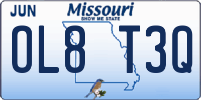 MO license plate OL8T3Q