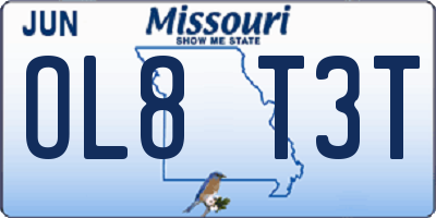 MO license plate OL8T3T
