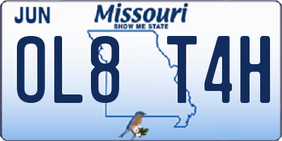 MO license plate OL8T4H