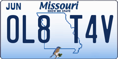MO license plate OL8T4V