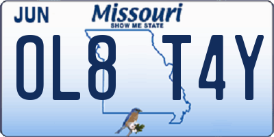 MO license plate OL8T4Y