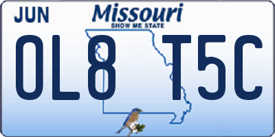 MO license plate OL8T5C