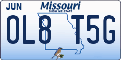 MO license plate OL8T5G