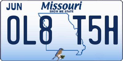 MO license plate OL8T5H
