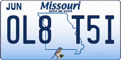 MO license plate OL8T5I