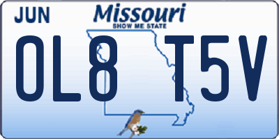 MO license plate OL8T5V