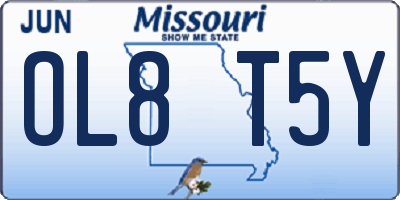 MO license plate OL8T5Y
