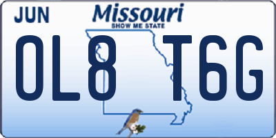 MO license plate OL8T6G