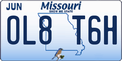 MO license plate OL8T6H