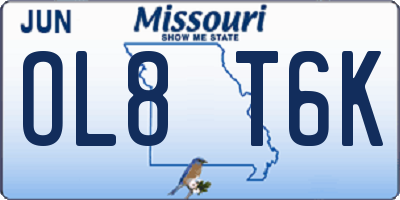 MO license plate OL8T6K