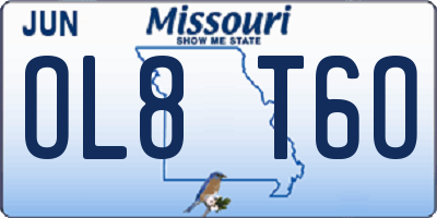 MO license plate OL8T6O