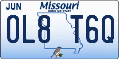 MO license plate OL8T6Q