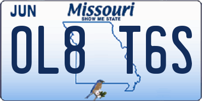 MO license plate OL8T6S