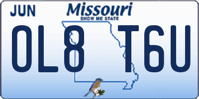MO license plate OL8T6U
