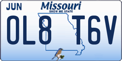 MO license plate OL8T6V