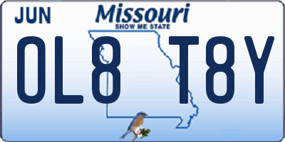 MO license plate OL8T8Y