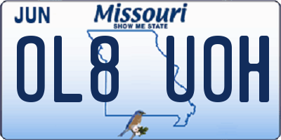 MO license plate OL8U0H