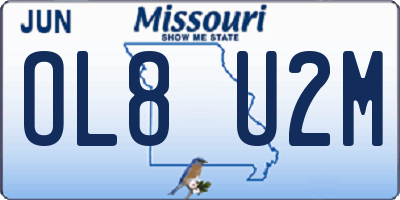 MO license plate OL8U2M
