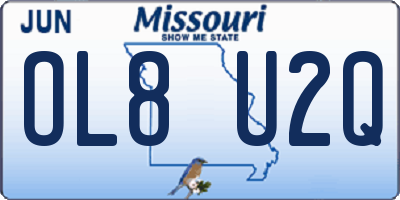 MO license plate OL8U2Q