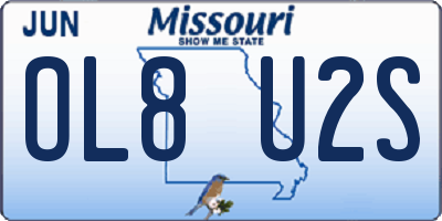 MO license plate OL8U2S