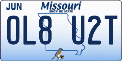 MO license plate OL8U2T