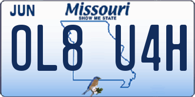 MO license plate OL8U4H