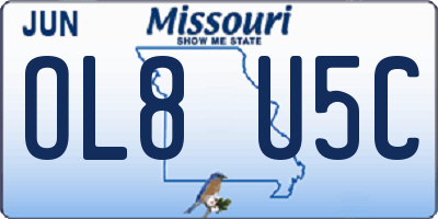 MO license plate OL8U5C