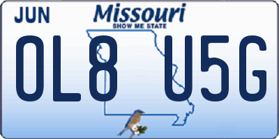 MO license plate OL8U5G