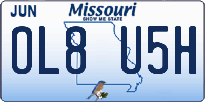 MO license plate OL8U5H
