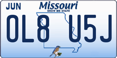 MO license plate OL8U5J