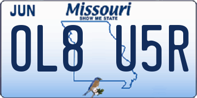 MO license plate OL8U5R