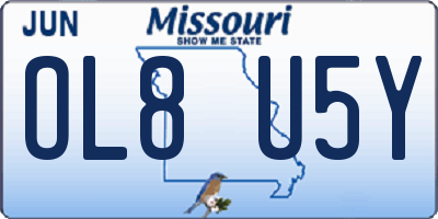 MO license plate OL8U5Y