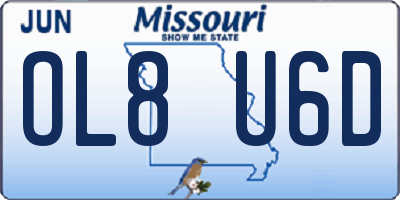MO license plate OL8U6D