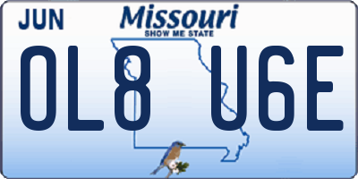 MO license plate OL8U6E