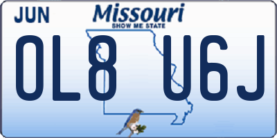 MO license plate OL8U6J
