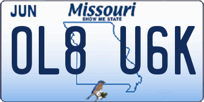MO license plate OL8U6K