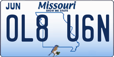 MO license plate OL8U6N